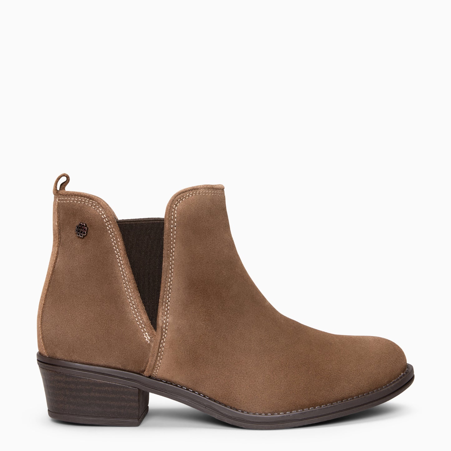 VIANA – Botín bajo con elástico TAUPE