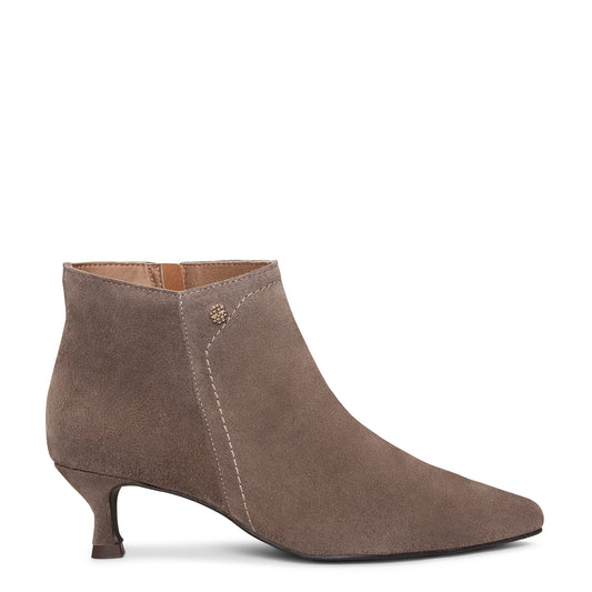 LORD– Botines tacón bajo TAUPE