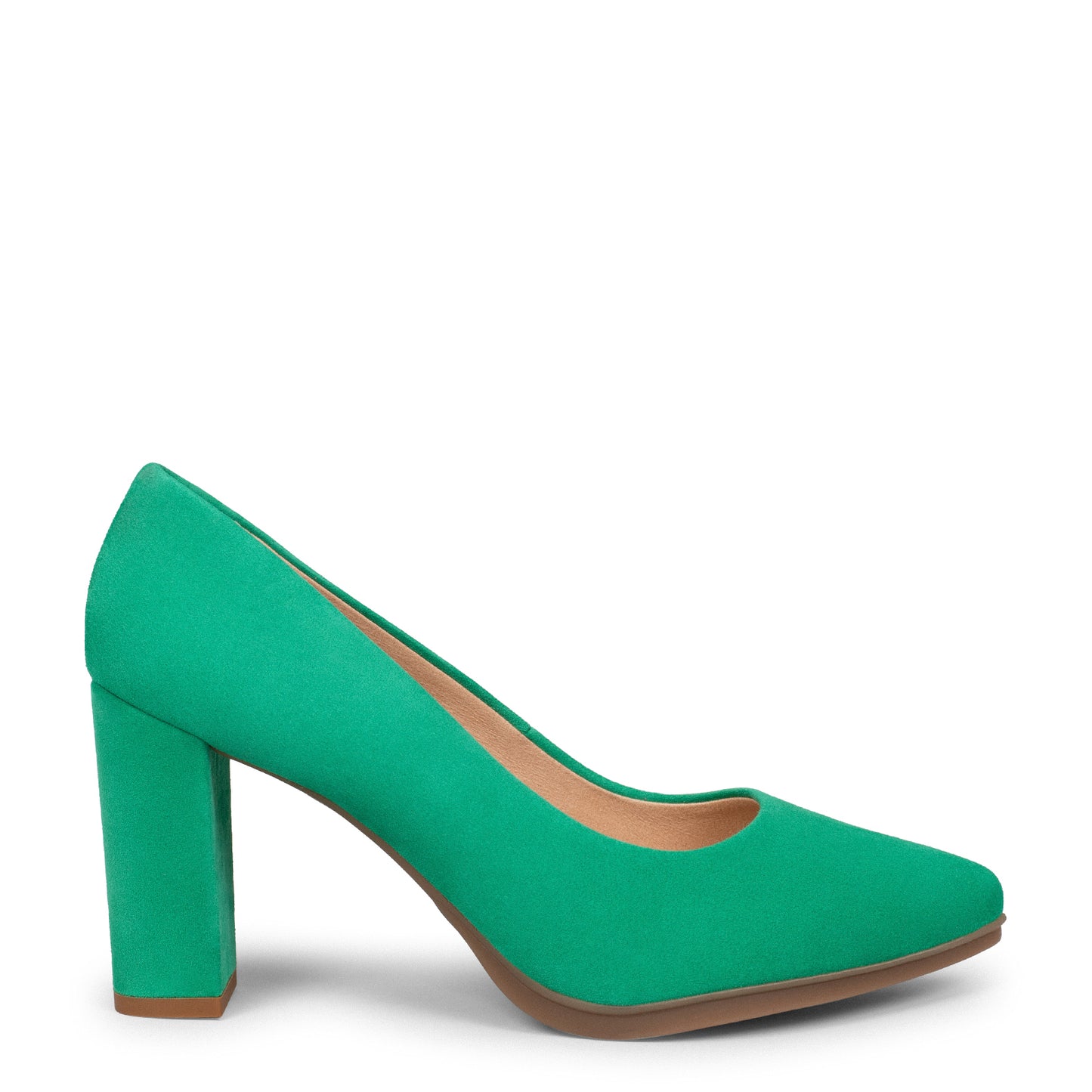 URBAN – Zapatos de tacón alto de ante VERDE