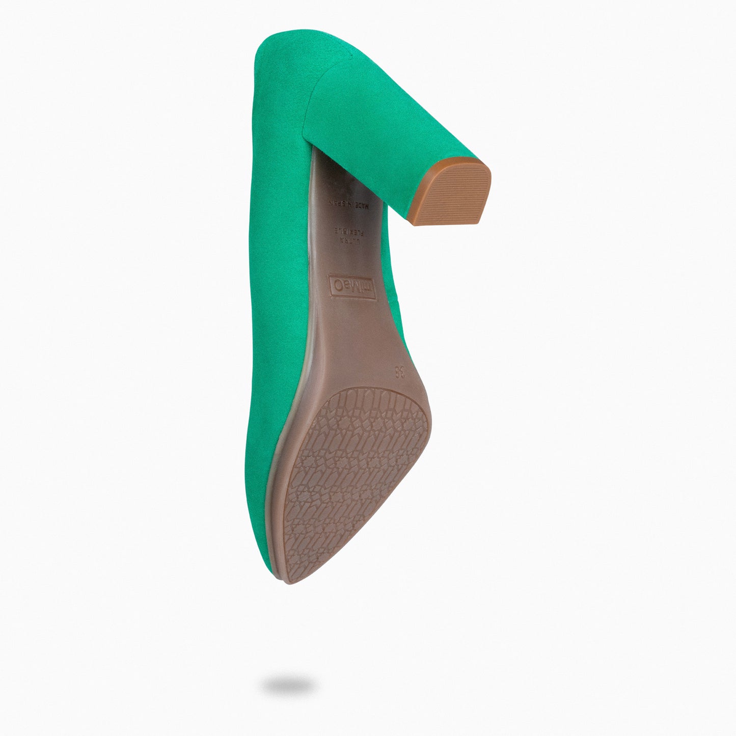 URBAN – Zapatos de tacón alto de ante VERDE