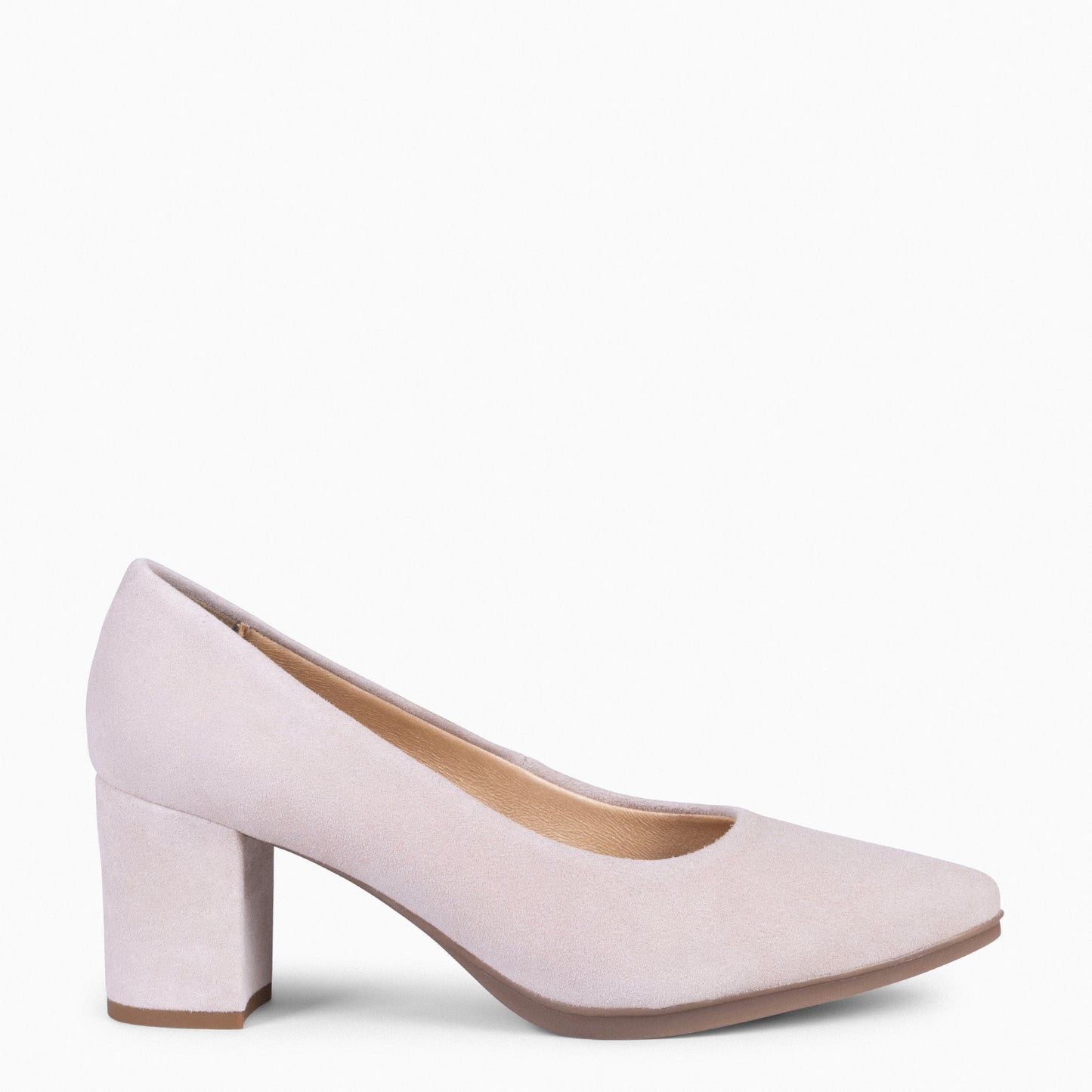 URBAN S - Chaussures à talons mi-hauts en daim NUDE