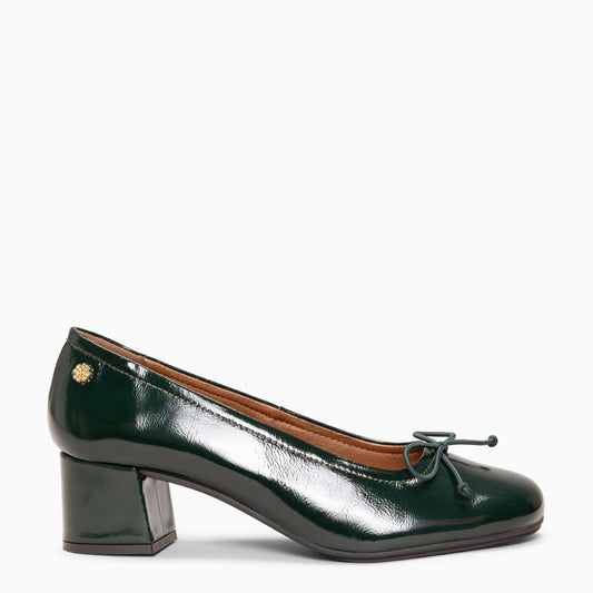 SILVANA - Bailarina Baresoft con tacón VERDE