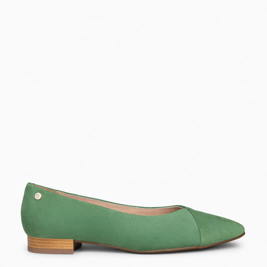 MARIE - Sapatos de salto baixo com bico fino VERDE