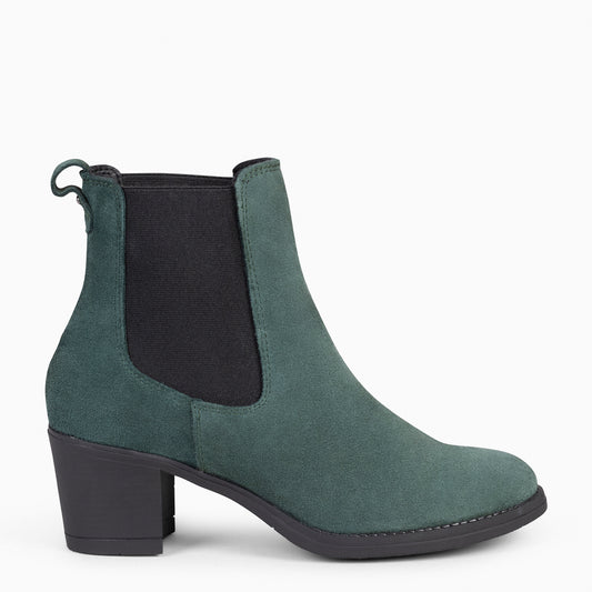 NEW CHELSEA - Botins de salto alto para mulher VERDE