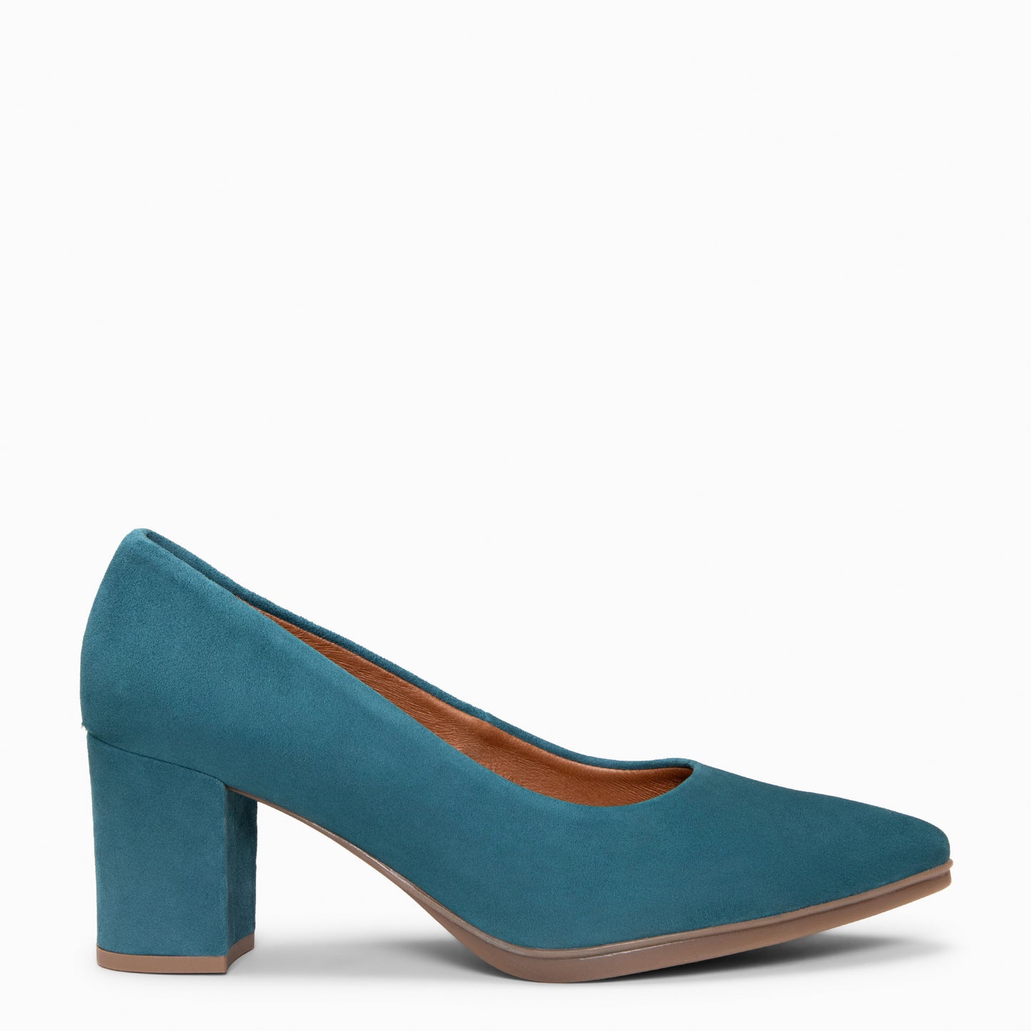 URBAN S – Zapatos de tacón medio de ante VERDE PATO