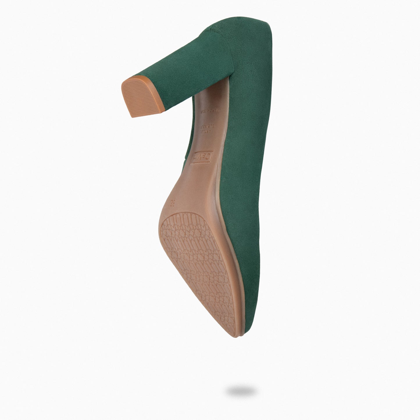 URBAN – Zapatos de tacón alto de ante VERDE