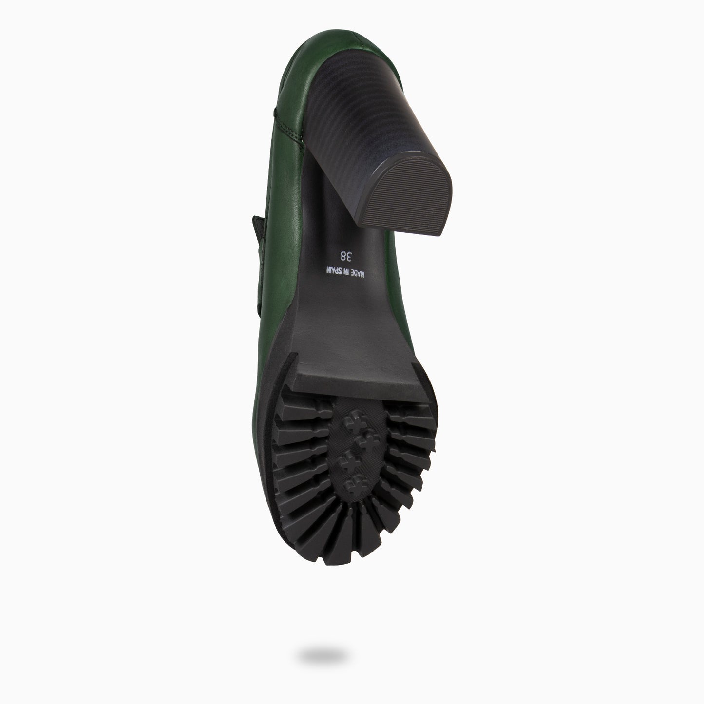 TREND – Mocasín con tacón y plataforma  VERDE
