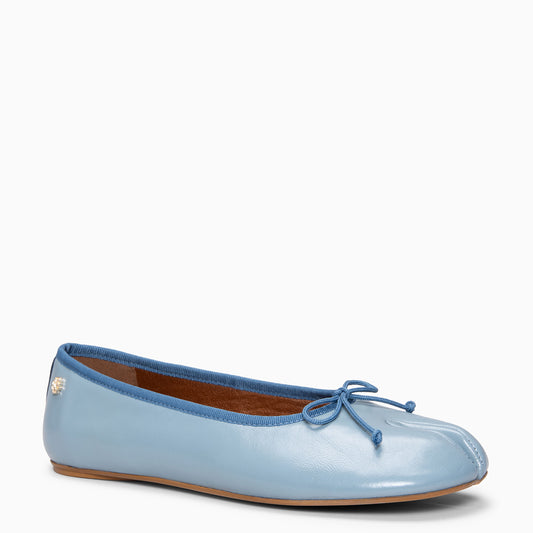 AMAYA - Bailarinas Tabi de piel AZUL