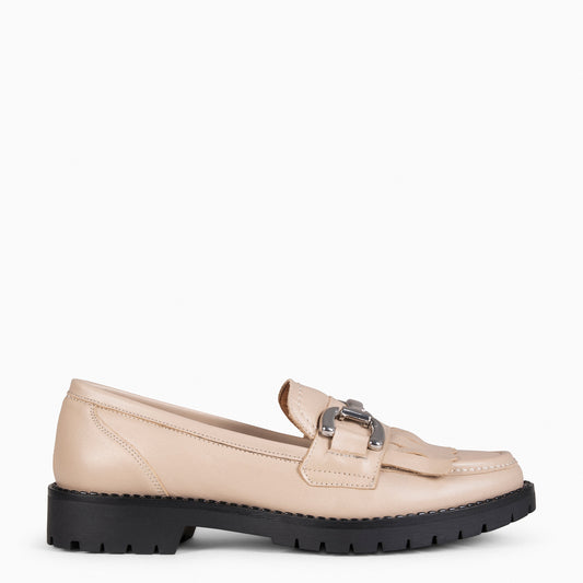 BOLTON - Mocasines Mujer casual BEIGE