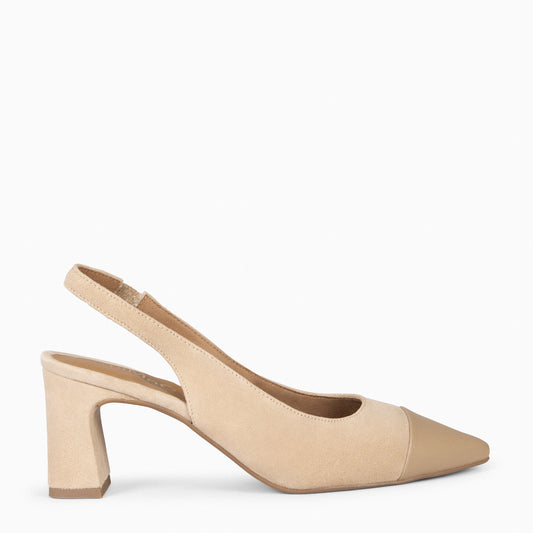 DIANA – Zapato destalonado de mujer BEIGE