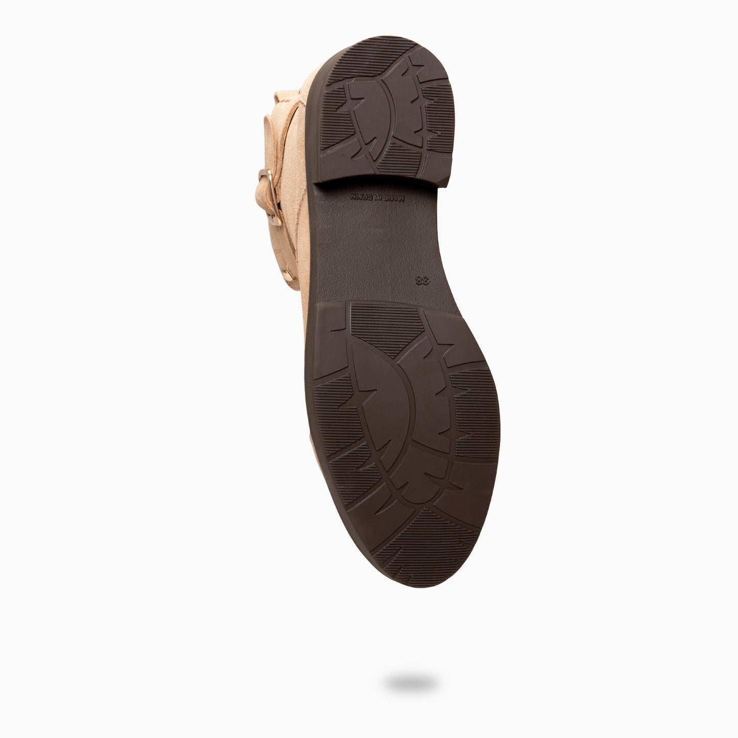 BELFAST – Botines con cordones de piel  BEIGE