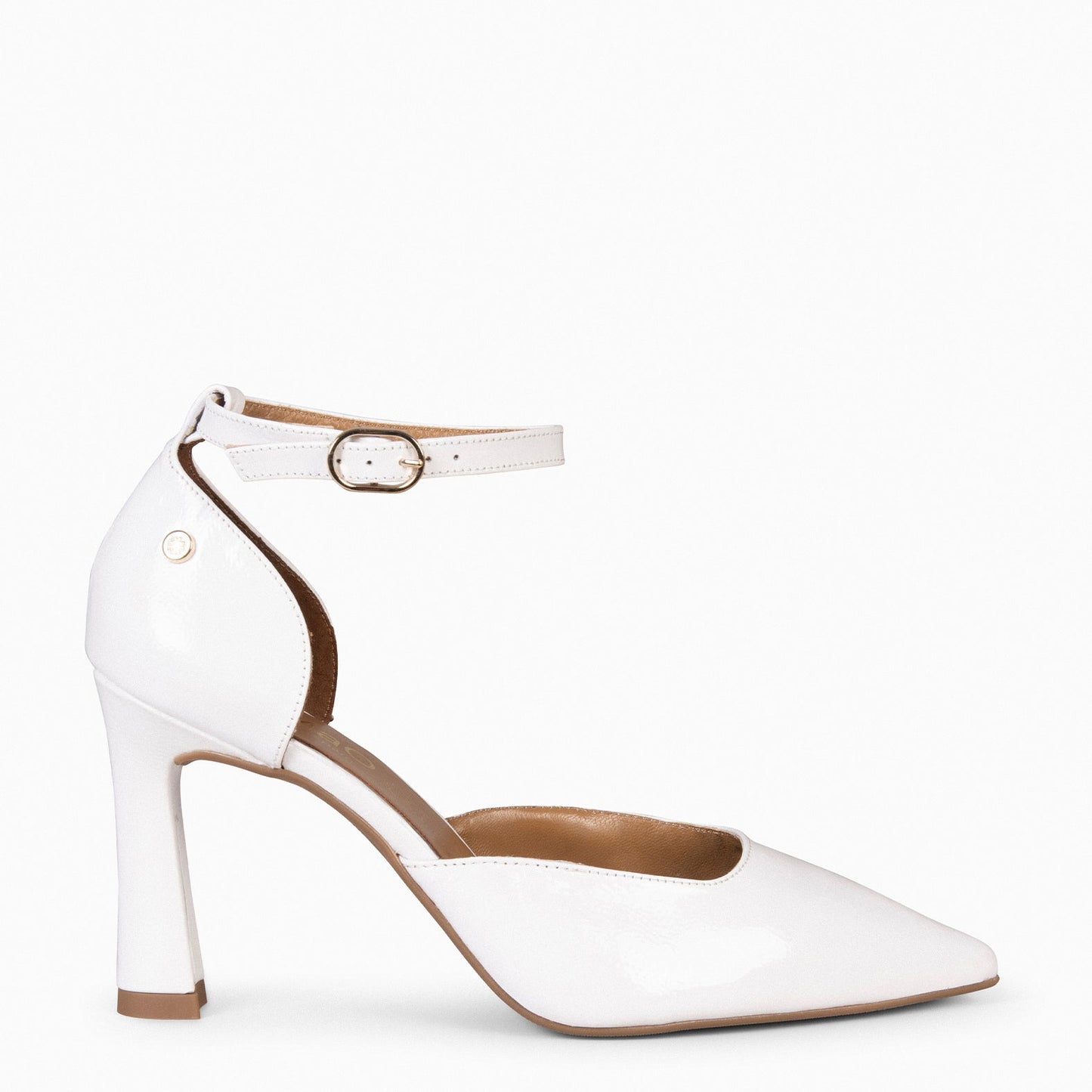AINHOA - Zapato de tacón punta fina BLANCO