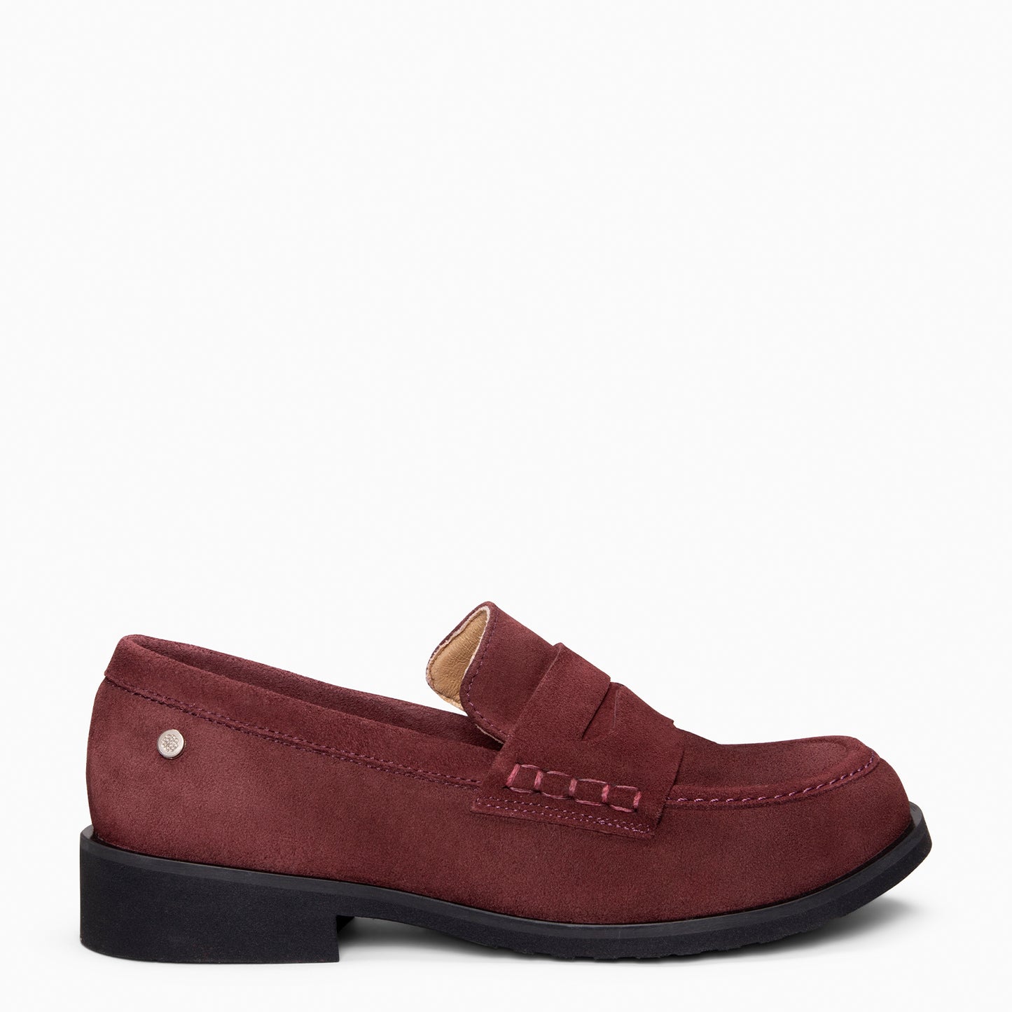 HARVARD – mocasines planos de piel  BURDEOS