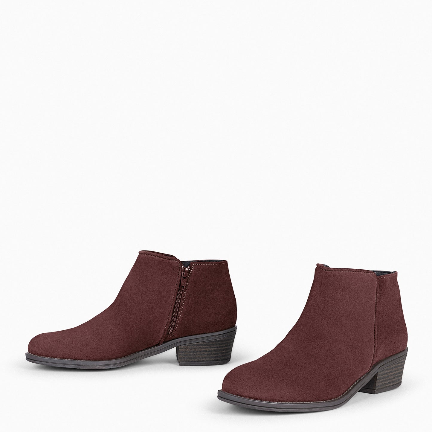 BALTIMOR - Bottines femme en cuir déperlant BORDEAUX