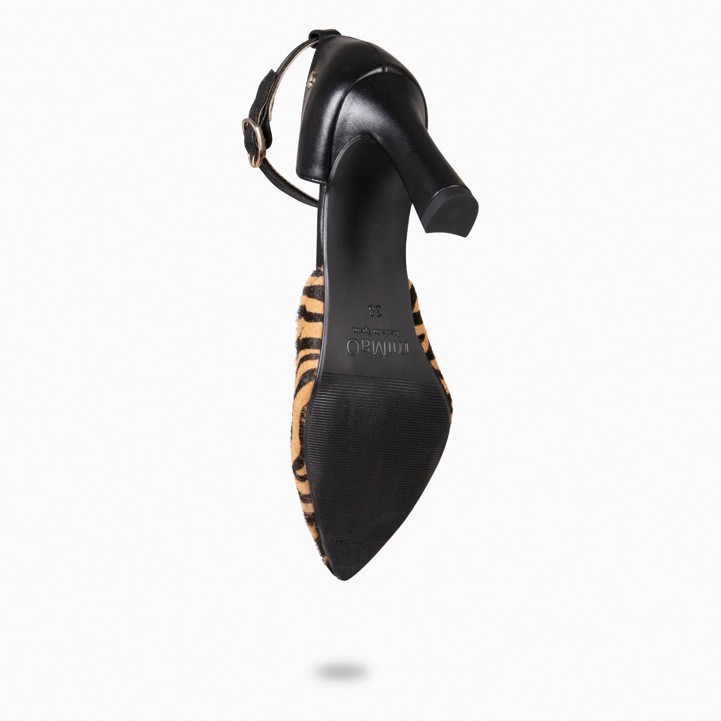 AINHOA - Zapato de tacón punta fina CEBRA