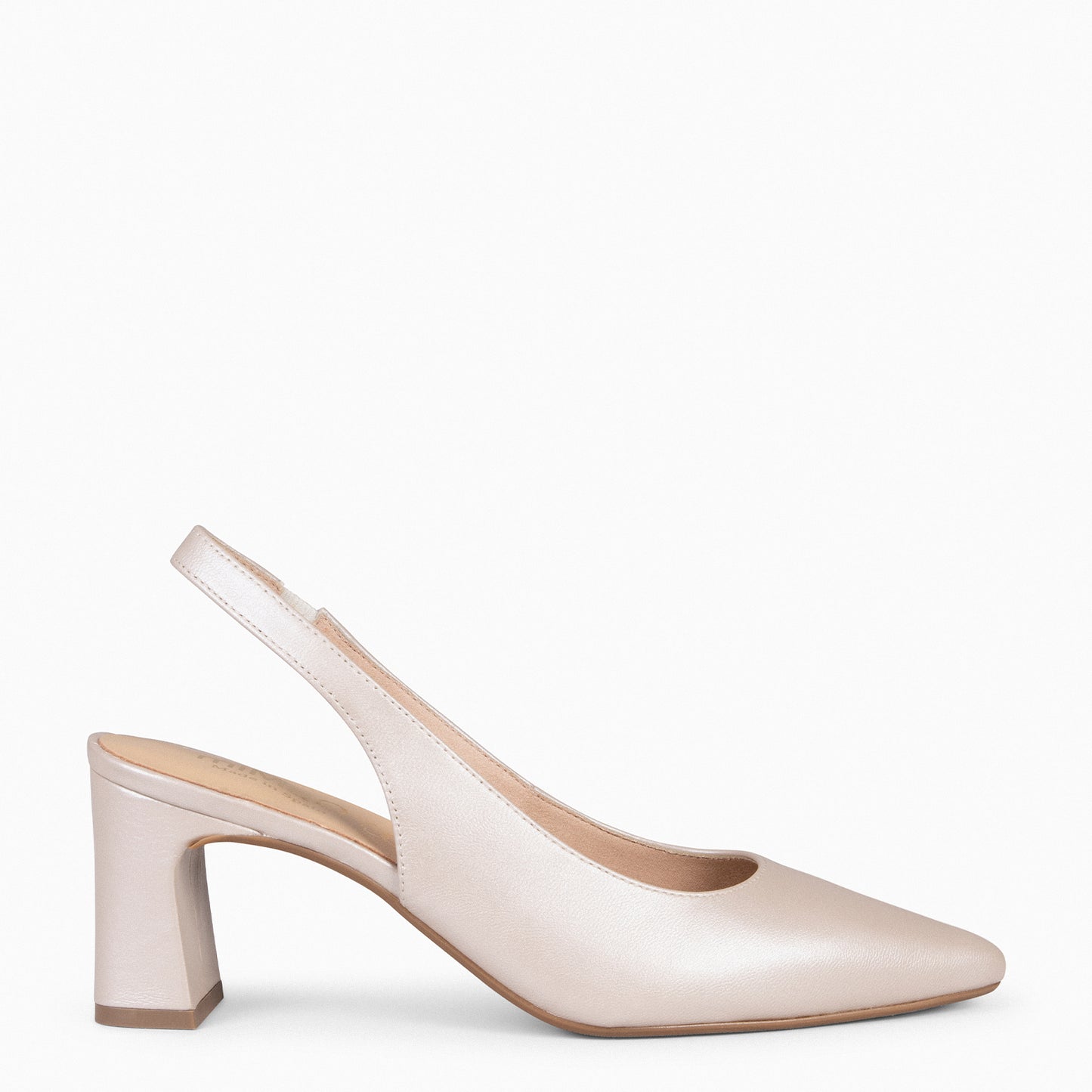 MIRIAM - Chaussure slingback TAUPE nacré