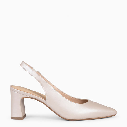 MIRIAM - Sapato tipo slingback Pearly TAUPE