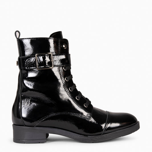 BELFAST - Bottine casual femme BLACKPATENT