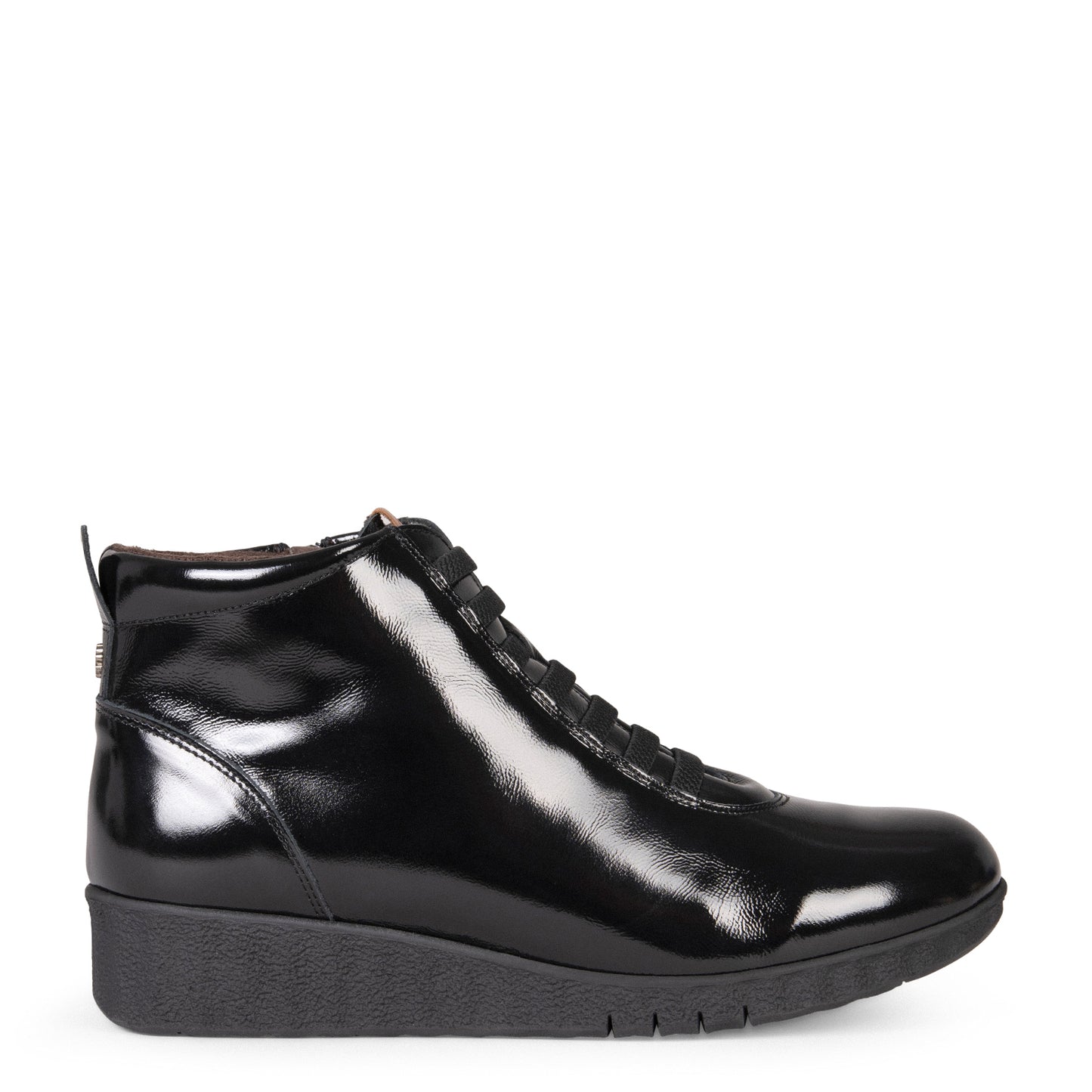 FLEXY - Zapatillas abotinadas CHAROL NEGRO