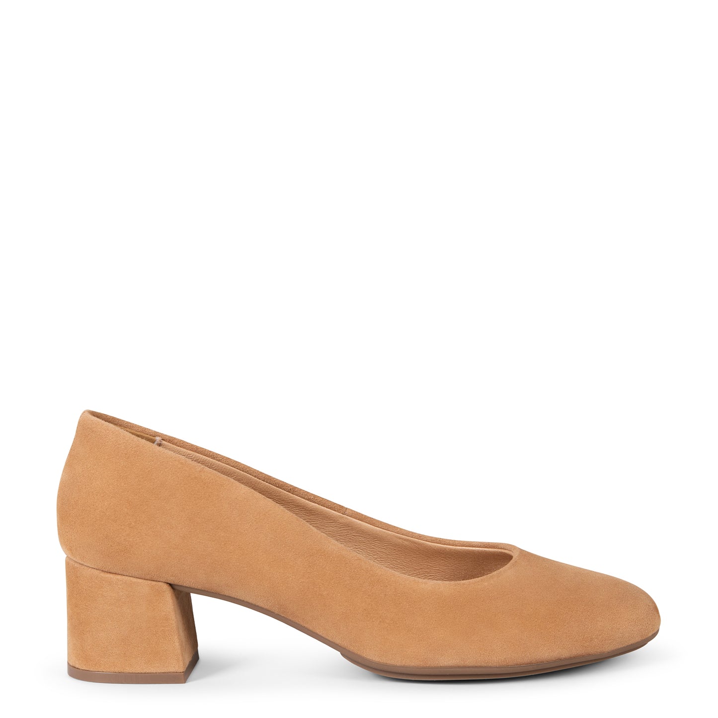 URBAN REDONDO - Zapatos de tacón bajo de ante CAMEL