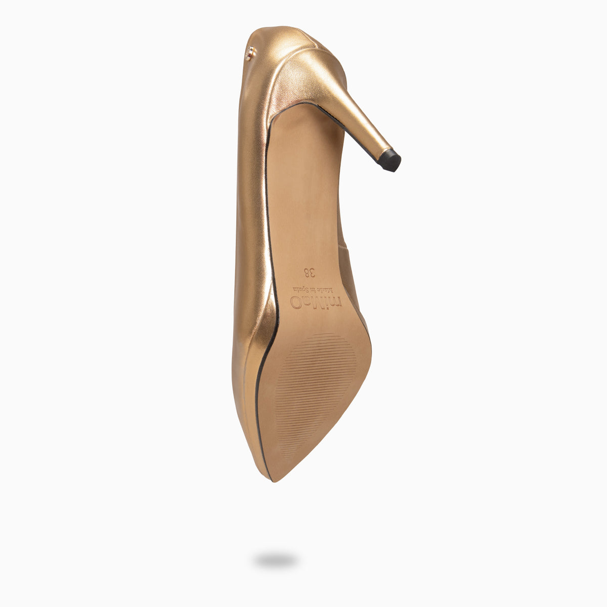 LAUREN – Zapato de tacón alto en piel DORADO