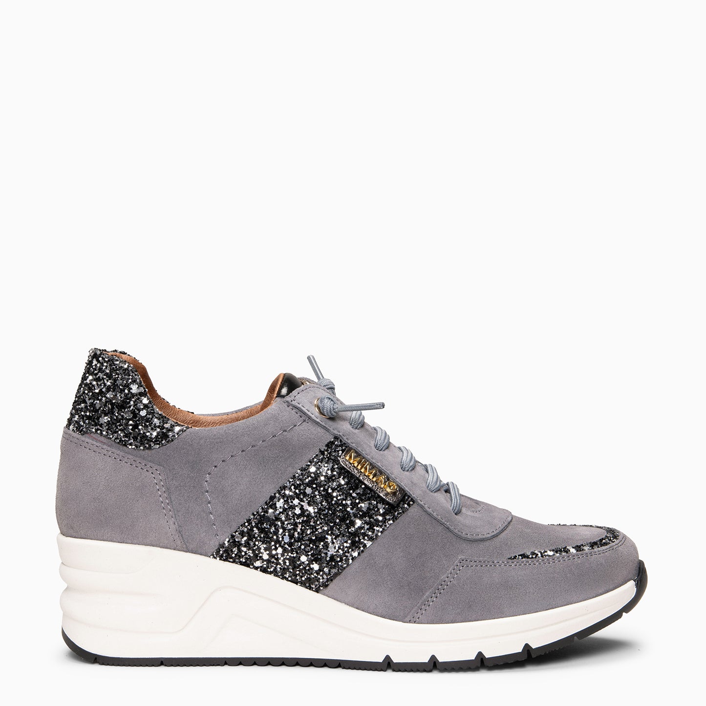 PAU - Zapatillas con cuña GRIS