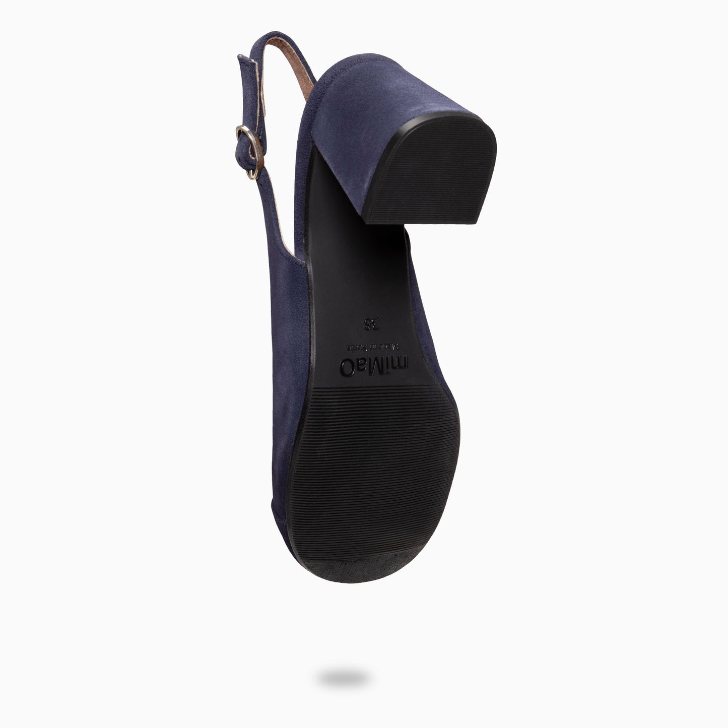 VEGA – Zapato de tacón ancho destalonado estilo barefoot MARINO