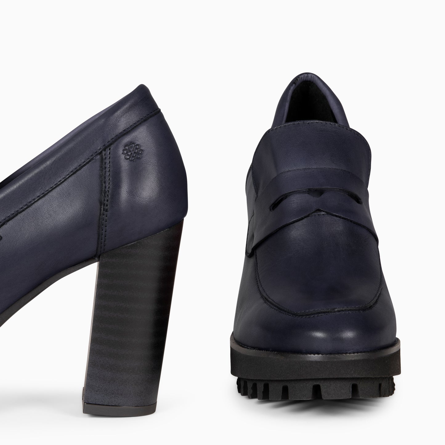 TREND – Mocasín con tacón y plataforma  MARINO