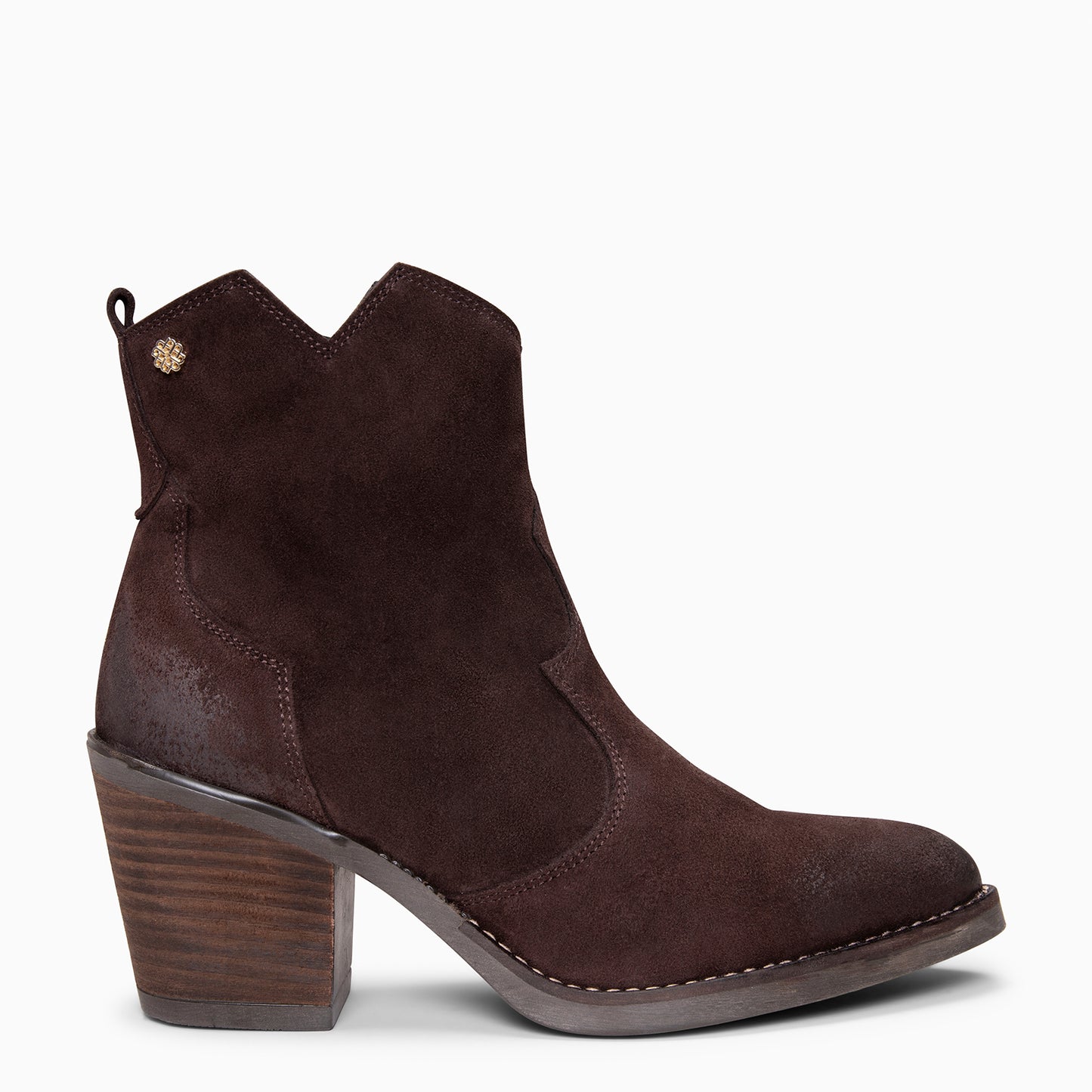 BEDFORD – Botines cowboy con tacón MARRON