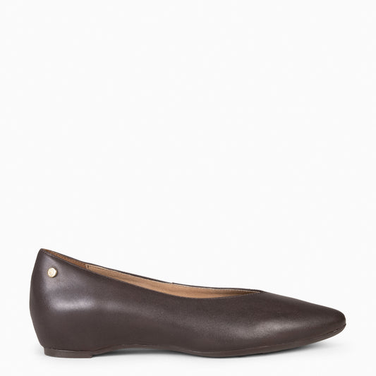 URBAN WEDGE - Chaussures avec cale interne MARRON