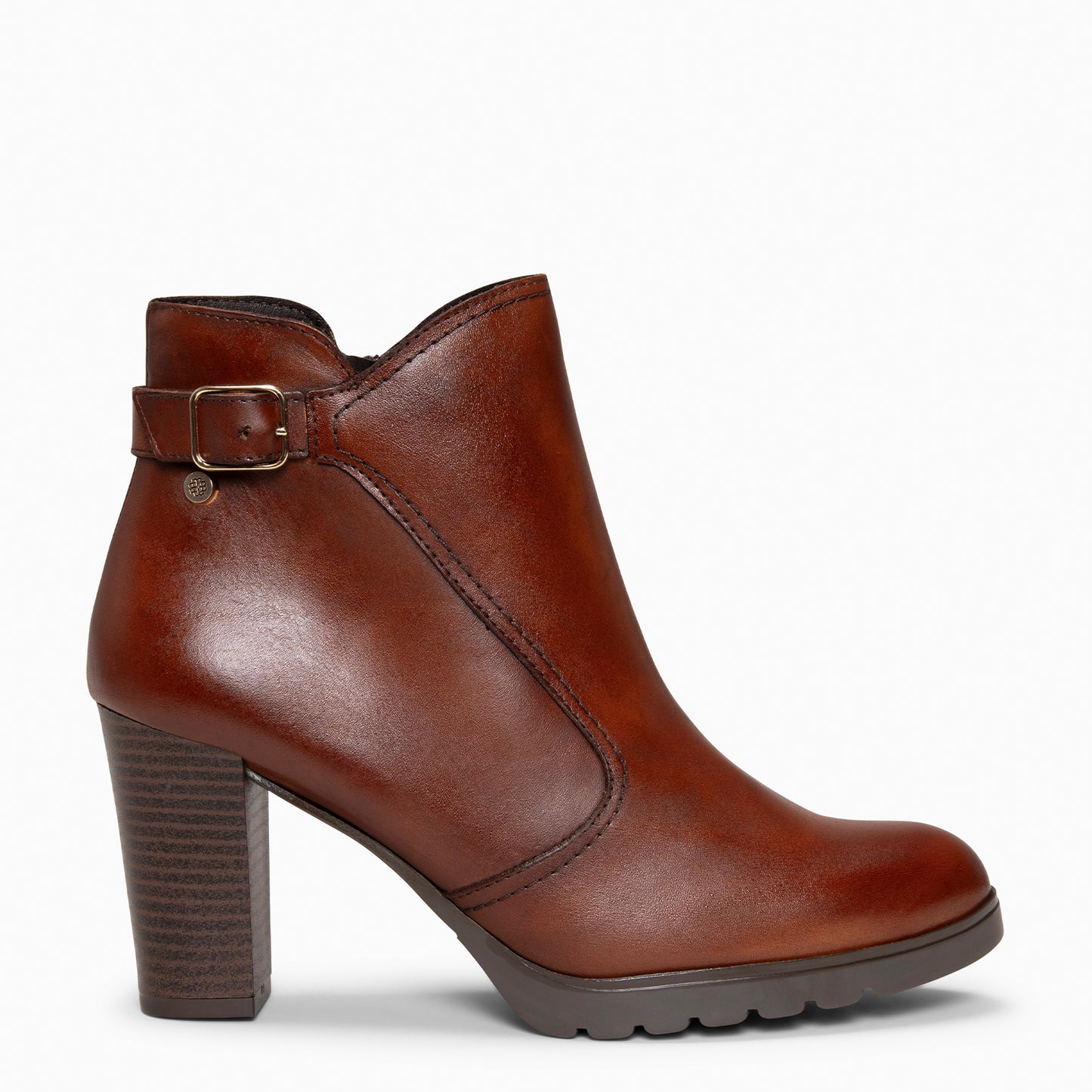 OLI – Botines de tacón alto con hebilla decorativa MARRON