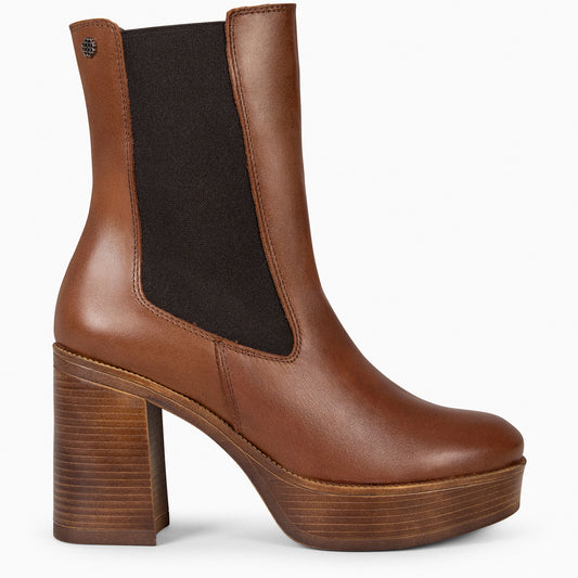 AITANA – Bottines à talons MARRON