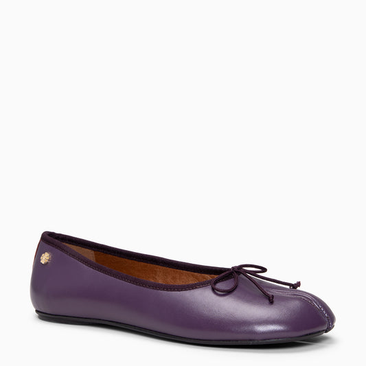 AMAYA - Bailarinas Tabi de piel MORADO