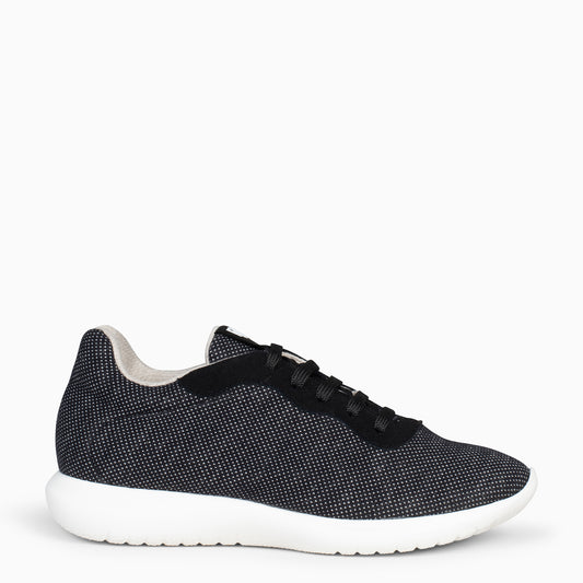 YOGA - Zapatillas deportivas de lana merino NEGRO