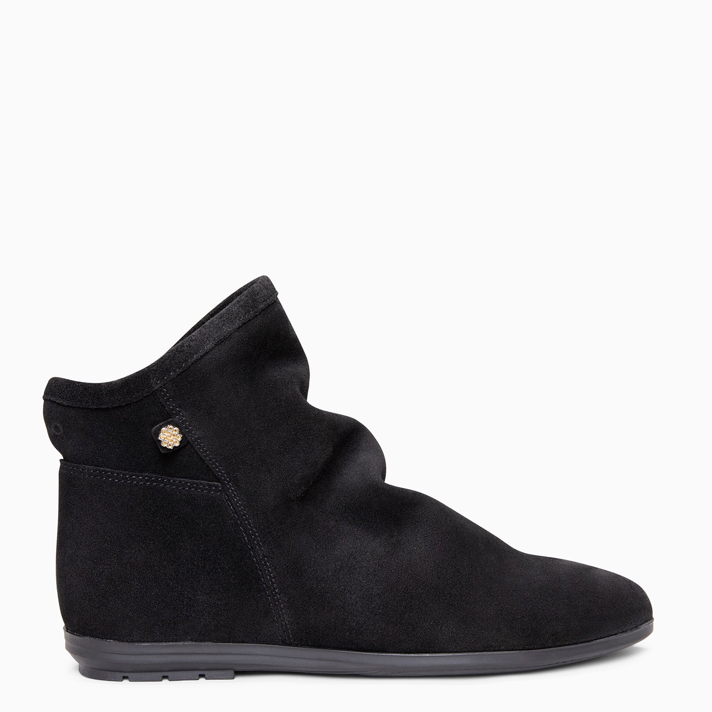 CHESS - Botines de ante con caña fruncida  NEGRO