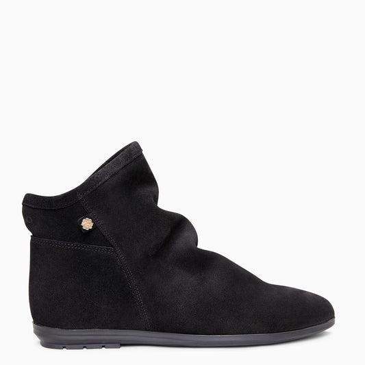 CHESS - Botines de ante con caña fruncida  NEGRO