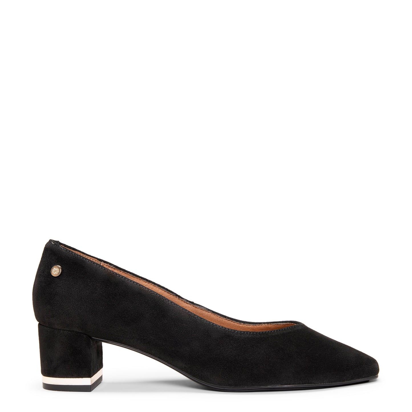 DORI - Zapato de tacón con detalle dorado NEGRO