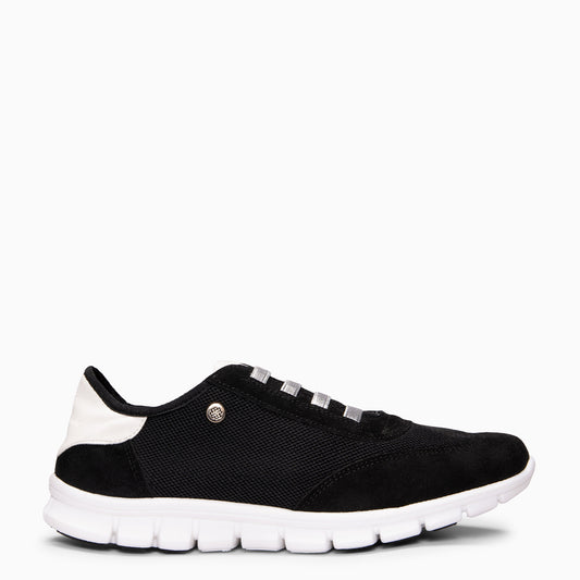 FÜSION 01 - Zapatillas para mujer multi-material NEGRO