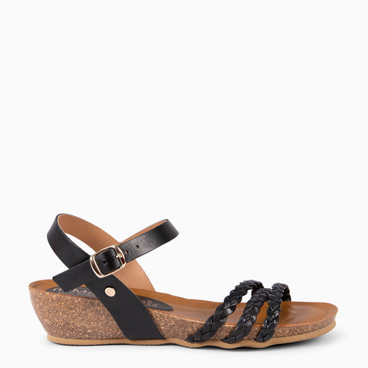 CORFU – SANDALIAS BIO NEGRO