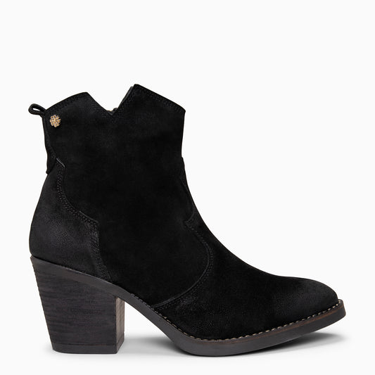 BEDFORD – Botines cowboy con tacón NEGRO