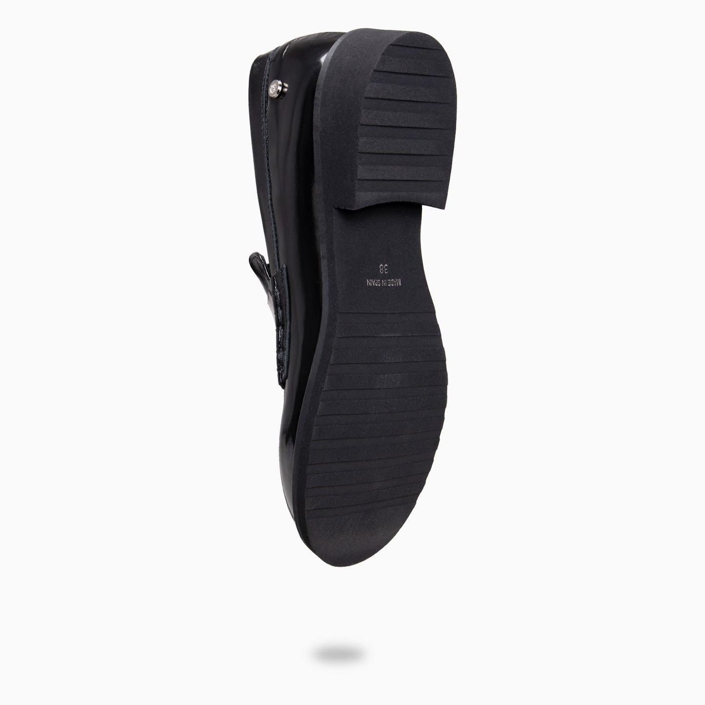 HARVARD – mocasines planos de piel NEGRO