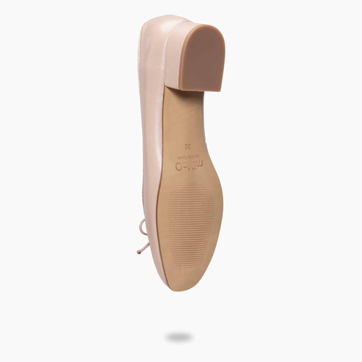 ALEXA - Bailarinas de tacón bajo de piel NUDE