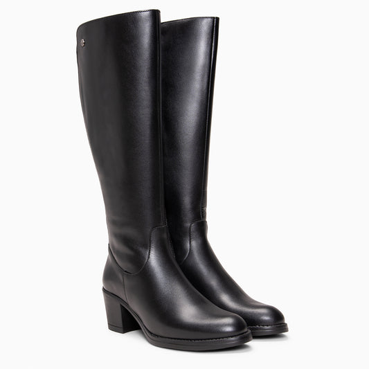 LISA - Botas altas con elástico NEGRO