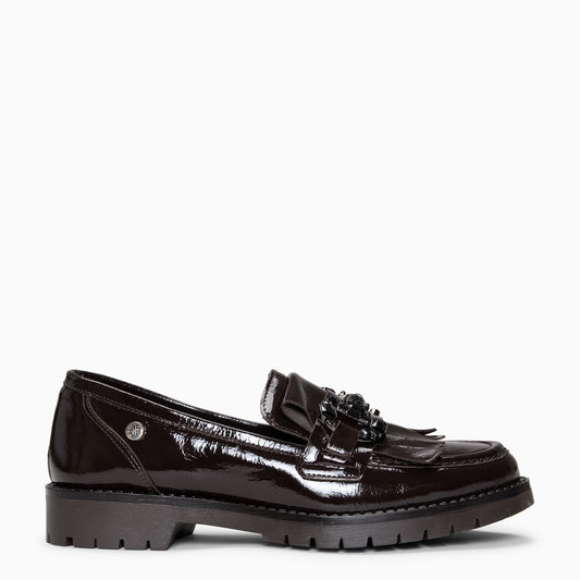 RABEN - Mocasín con suela track MARRON
