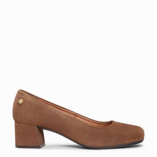 URBAN BARESOFT - Zapatos de salón de tacón ancho  MARRON