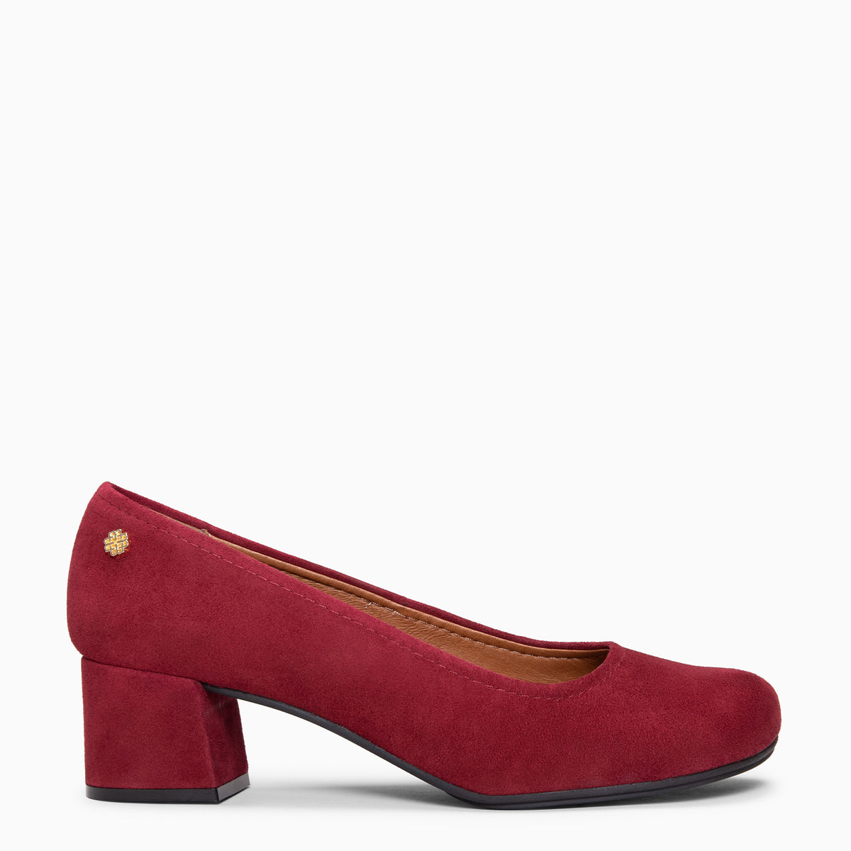 URBAN BARESOFT - Zapatos de salón de tacón ancho GRANATE