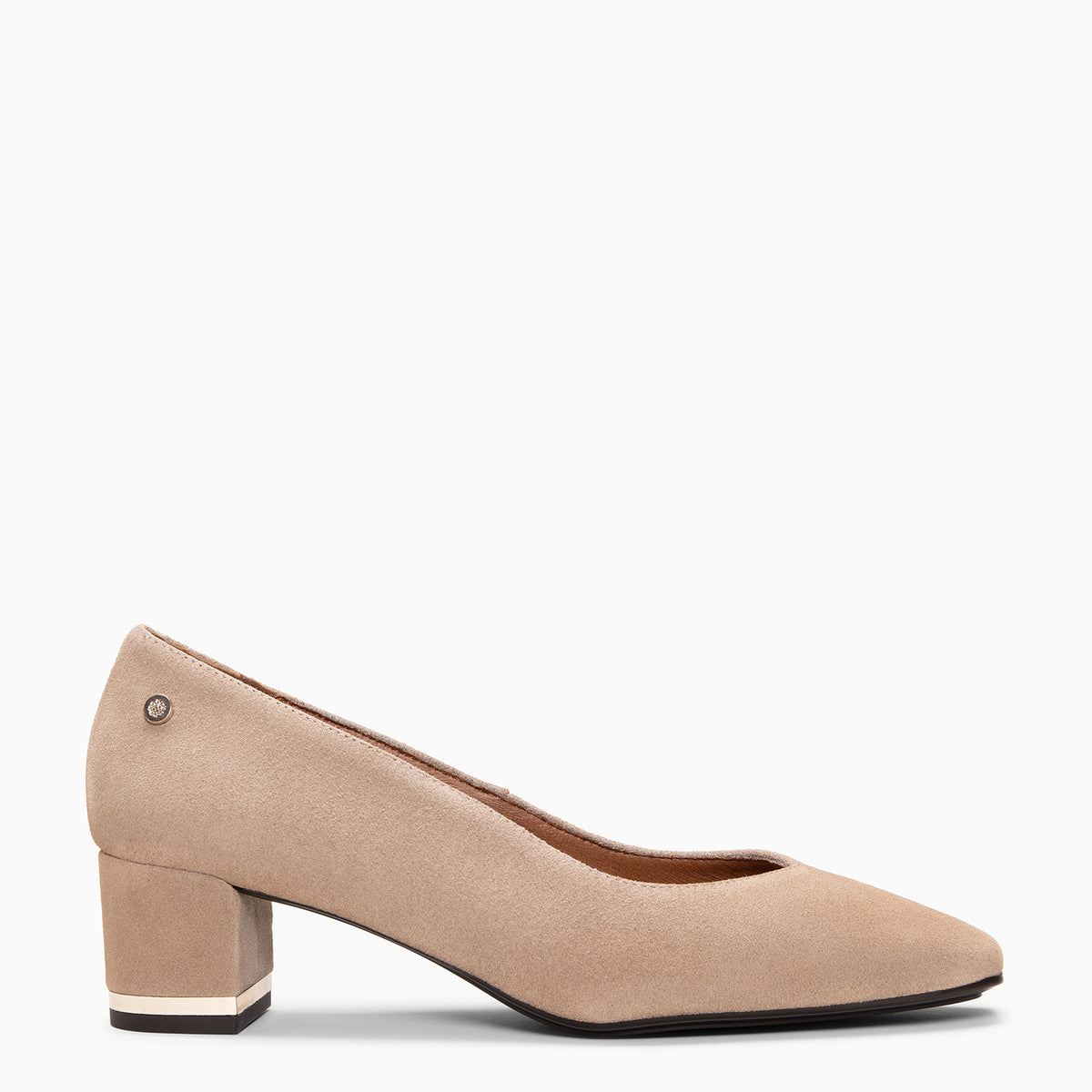 DORI - Zapato de tacón con detalle dorado TAUPE