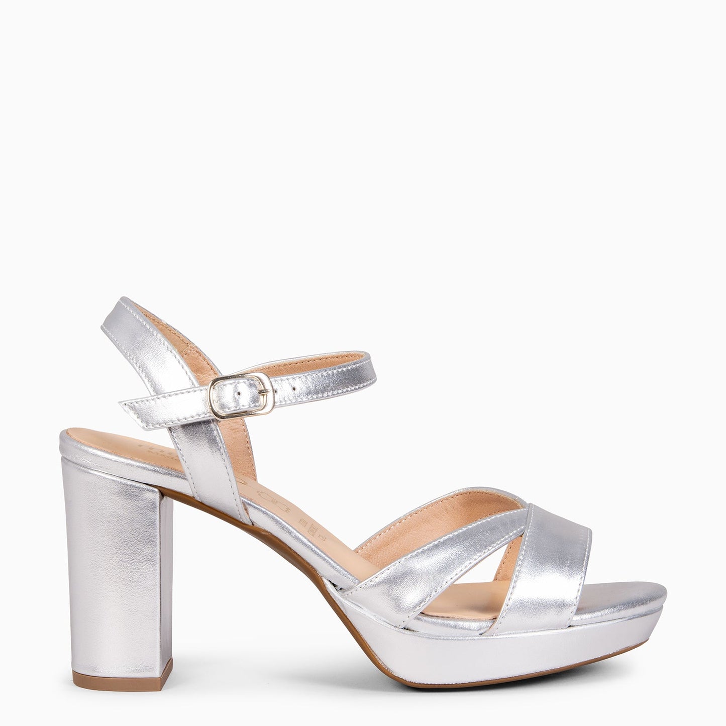 PARIS - Sandalias de fiesta con tacón alto y plataforma PLATEADO