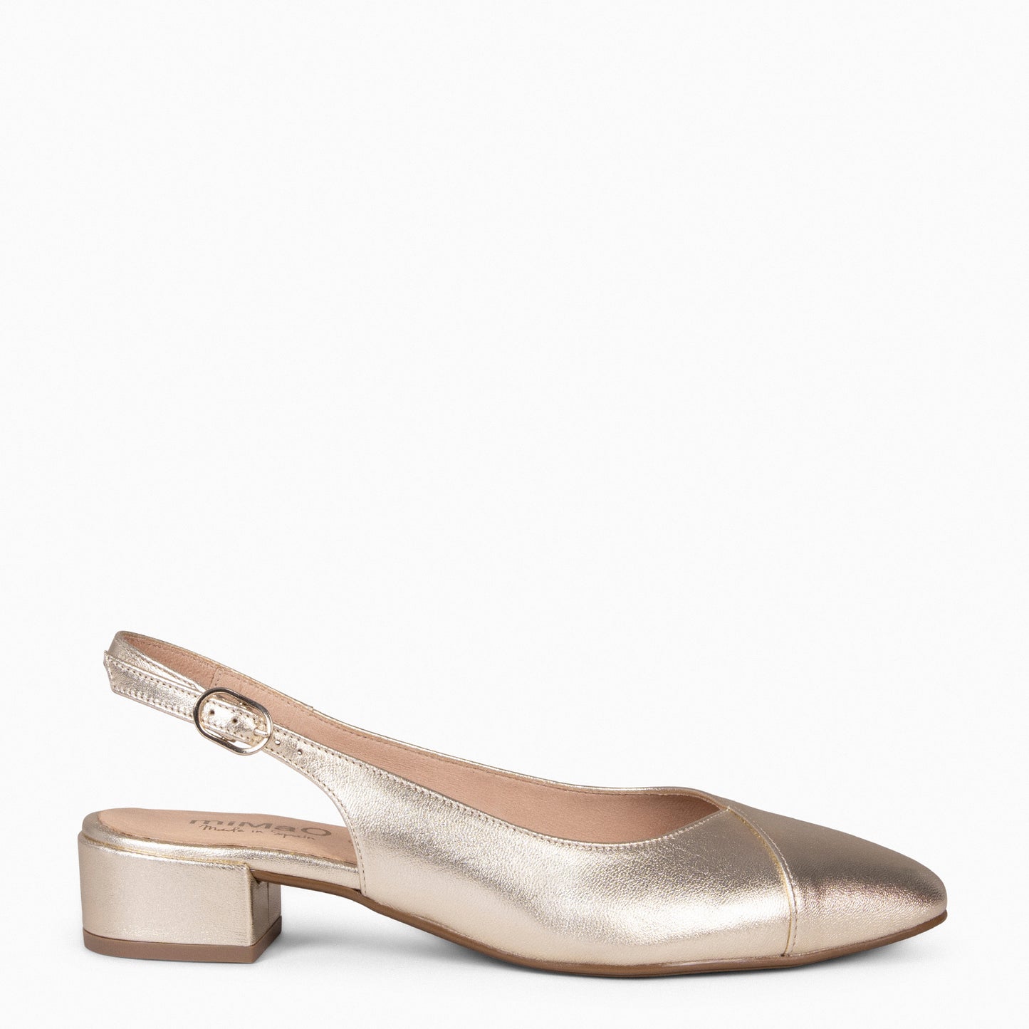 MARTINA - Sapatos tipo slingback com biqueira cruzada PLATINUM