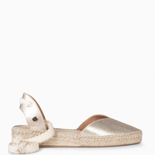 LAGOS - Espadrilles plates PLATINE